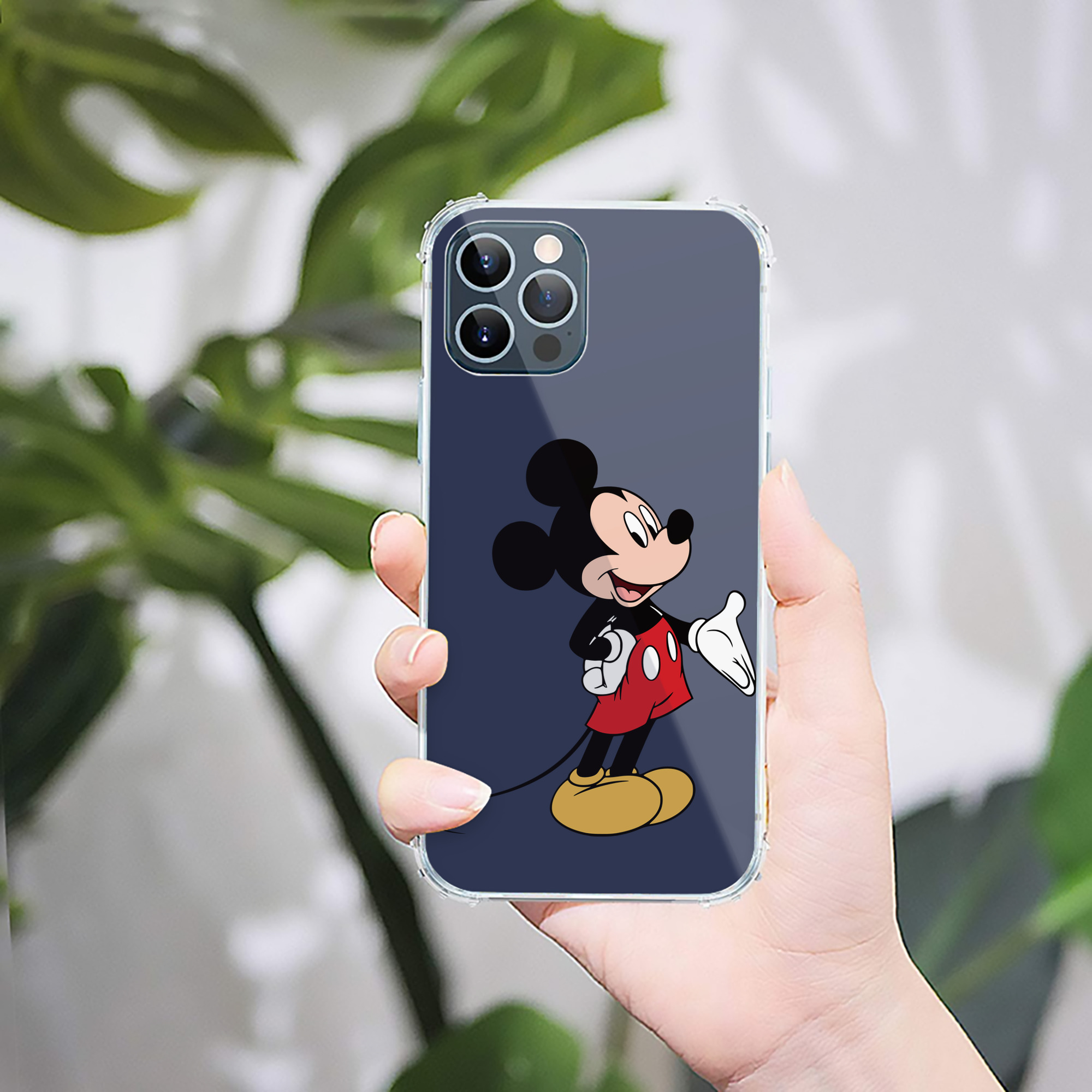 （画像用） ミッキーマウス Mickey Mouse 【iPhone 12シリーズ対応】透明スマホケース（クリアソフトケース）